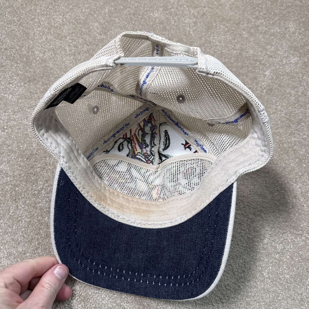 Don Ed Hardy Christian Audigier Embroidered Skulls Sombrero Snapback Trucker Hat - Picture 10 of 12